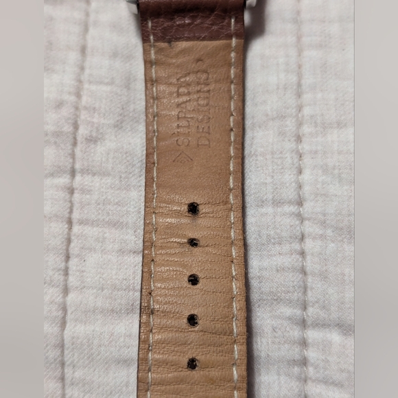 SILPADA ALL STAINLESS STEEL 3ATM LUMINOUS HANDS BROWN LEATHER STRAP MEN'S… 1 - Picture 7 of 11